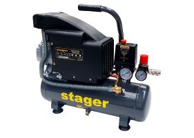 Stager HM1010K compresor aer, 6L, 8bar, 126L/min, monofazat, angrenare directa
