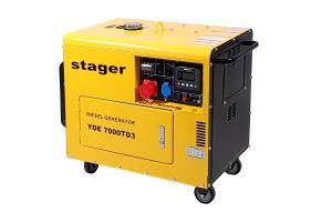Stager YDE7000TD3 Generator insonorizat 6.3kVA, 8A, 3000rpm, trifazat, diesel, pornire electrica