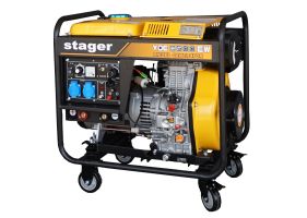 Stager YDE8500EW Generator sudare 3kVA, curent sudare 200A, 3000rpm, diesel monofazat, pornire electrica