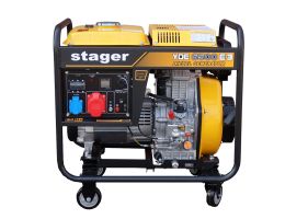 Stager YDE6500E3 Generator open-frame 6.3kVA, 8A, 3000rpm, trifazat, diesel, pornire electrica
