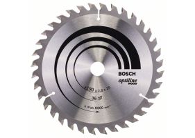Bosch Panza ferastrau circular Optiline Wood, 190x20x2.6mm, 36T, reductie 16mm