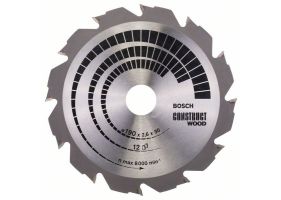 Bosch Panza ferastrau circular Construct Wood, 190x30x2.6mm, 12T