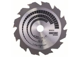 Bosch Panza ferastrau circular Construct Wood, 160x20x2.6mm, 12T