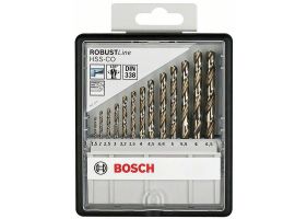 Bosch Set 13 burghie Robust Line pentru metal HSS-Co, DIN338, D1.5-6.5mm