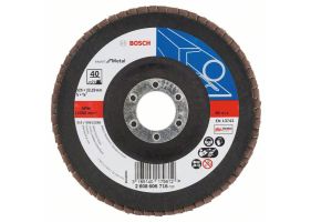 Bosch Disc de slefuire evantai X551, Expert for Metal D=125mm G=40, cu degajare