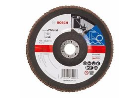 Bosch Disc de slefuire evantai X431, Standard for Metal 125mm, 22,23mm, 80