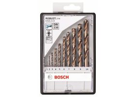 Bosch Set 10 burghie Robust Line pentru metal HSS-Co, D1-10mm