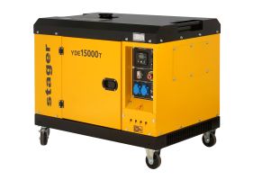 Stager YDE15000T Generator insonorizat 12kVA, 48A, 3000rpm, monofazat, diesel, pornire electrica