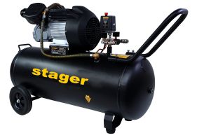 Stager HM3100V-10 compresor aer, 100L, 10bar, 356L/min, monofazat, angrenare directa