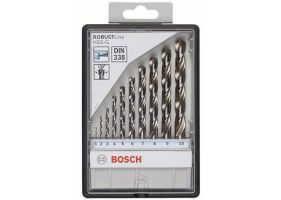 Bosch Set 10 burghie Robust Line pentru metal HSS-G, 135gr, D1-7mm
