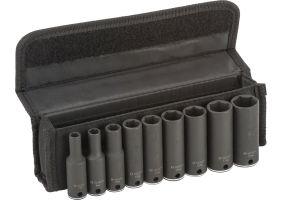 Bosch Set 9 chei tubulare 3/8" adanci 7, 8, 10, 12, 13, 15, 16, 17, 19mm