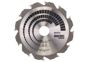 Bosch Panza ferastrau circular Construct Wood, 180x30x2.6mm, 12T, reductie 20mm